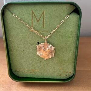 A New Day Gold Monogram “M” Necklace